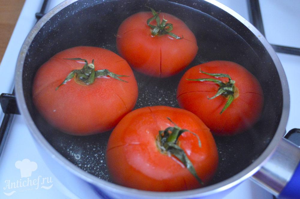 Как снять шкурку с помидора